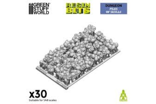 3D Printed Set - Piles Of Skulls 1:48