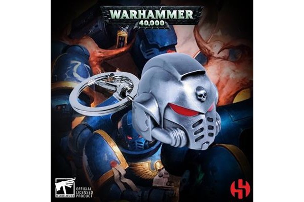 Primaris Space Marine Metal Helmet Keychain - Warhammer 40K