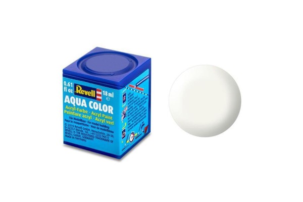 Wit Zijdemat Ral 9010 Aqua Color 18 Ml Revell Modelbouwverf Op Waterbasis