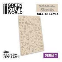 Self-Adhesive Stencils - Digital Camo